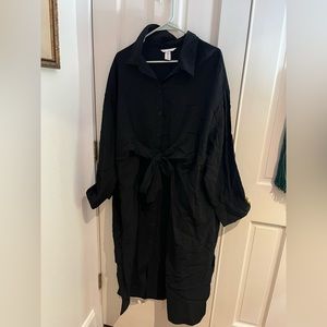 H&M Black Tie Front Dress XL